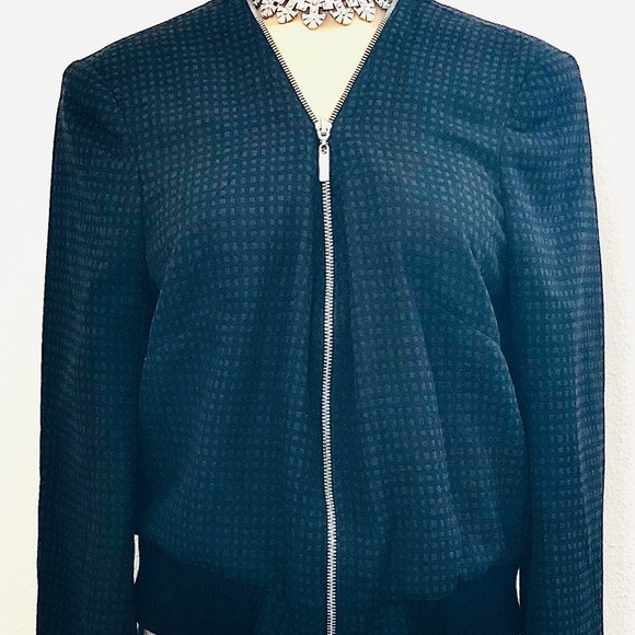 NWT French Connection Black Bomber Jacket Blazer - Picture 2 of 8